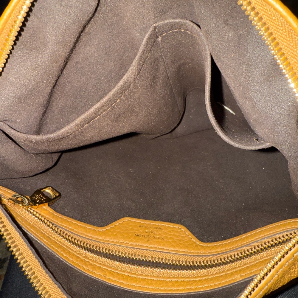 AUTH. LOUIS VUITTON MAHINA SERENE MM 2-Way Handbag/Shoulderbag-Caramel - Picture 5 of 14